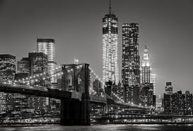 Are there black and white pictures of new york city? Brooklyn Brucke Fototapete Stadt Skyline Tapete Schwarz Weiss Foto Inneneinrichtungen
