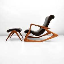 Vladimir Kagan Two Position Contour Rocking Chair And Foot Stool Modern Rocking Chair Rocking Chair Chair