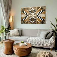 Hang them together above the sofa in your traditional farmhouse cottage living room and layer in a coordinating jute rug nearby to tie it all together. 17 Unique Wood Wall Art Ideas