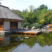 Hamburg Deutschland Japanischer Garten Mit Teehaus In Planten Un Blomen Teehaus Hamburg Deutschland Japanischer Garten