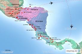 The gastronomy of central america is another unmistakable attraction of this natural, artistic and cultural paradise. Stepmap America Central Landkarte Fur Sudamerika