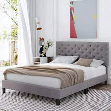 Modern Upholstered Platform Bed Frame