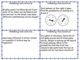 7th Grade Probability Word Problems Task Cards 40 Cards Probability Word Problems Word Problems Word Problems Task Cards