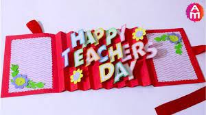 Students can think about hand painting and paper cutting. Diy Teacher S Day Card Handmade Teachers Day Card Making Idea 3d Pop Up Card Artsy Madhu 31 Teacher Birthday Card Teachers Day Greeting Card Teachers Diy