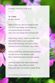 To A Daisy By Alice Meynell Garden Poems Small Backyard Landscaping Beautiful Gardens