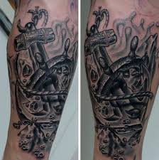 There are the wheel and anchor as well as a compass. 70 Ship Wheel Tattoo Designs For Men A Meaningful Voyage