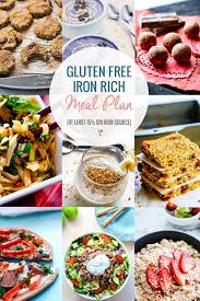 Iron Rich Healthy Gluten Free Meal Plan Ideas 15 Dri Or More Foods With Iron Foods High In Iron Gluten Free Meal Plan
