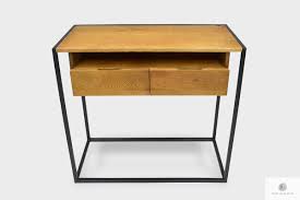 This one is going onto adjustable legs for standing hight option. Wooden Console Table Loft Side Table On Metal Legs Furniture Manufacturer