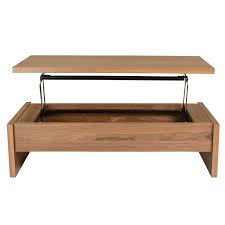 The convertible coffee table conceals a desk that pops up 31 and out 15, providing an instant work space from the comfort of your couch. Aurora Convertible Walnut Coffee Table Eurway Modern