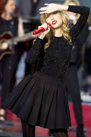 Her narrative songwriting, which often takes inspiration from her personal life. Taylor Swift Dress Red Era Black Tights With Skirt Outfit Grammy Awards Skirt Outfits Taylor Swift