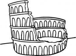 Coliseo de roma para colortear : Dibujo Coliseo Roma