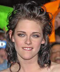 Kristen Stewart Long Curly Half Up Hairstyle