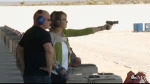 Gabby giffords addressed the nation at the virtual 2020 dnc to show her support for joe biden's candidacy for president. Gabrielle Giffords Fires Gun For First Time Since 2011 Shooting New York Daily News