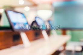 Explore more searches like internet cafe interior. Blurred Internet Cafe Interior Background With Pc Screens Stock Photo Crushpixel