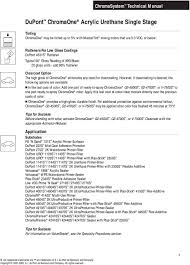 Dupont Chromaone Acrylic Urethane Single Stage Pdf Free