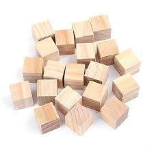Wood Cubes Natural Unfinished Wooden Blocks Craft Small Wood Square Amazon Co Uk Block Craft Wood Square Wood Crafts