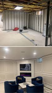 Before and after browse pictures of basements transformed into guest retreats, work stations and chic closets. Before After Finished Basements Nj