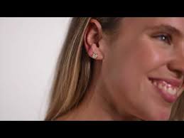 Aretes Mujer Oro 14k LuckyLy Zirconias Modelo Judy Blanco UNITALLA