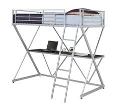 It provides your child with their own personal space to attend to their homework the first feature to consider when buying bunk beds with desk is the build material. China Metal Loft Bunk Bed Full Metal Loft Bed Over Workstation Desk China Bunk Bed Loft Bed