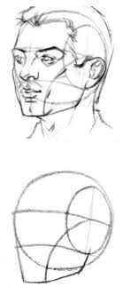 Right underneath the circle shape, draw a diagonal line on the left side aligned with the edge of the circle shape. 34 Ways To Learn How To Draw Faces Diy Projects For Teens