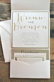 Bronson Wedding Invitation Large Pocketfold With Ribbon Tie Ivory Gold Black Customizab Pocket Fold Wedding Invitations Wedding Cards Wedding Invitations