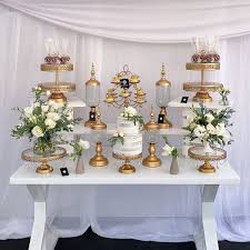 Rustic Gold And White Dessert Table Gold Dessert Table Rustic Dessert Table Cake Table Decorations
