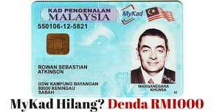 Kadar Denda Baru Kalau Kad Pengenalan Mykad Hilang Rm1000 Book Cover Books Cover