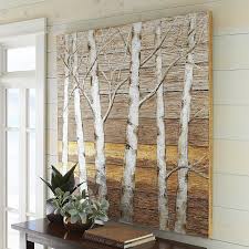 Birch Tree Canvas Wall Art Metallic Birch Trees Wall Art 4x4 Metal Tree Wall Art Tree Wall Art Metal Tree