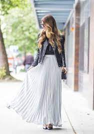 New Gray Pleated High Waist Women Maxi Skirt Full Length Autumn Winter Long Grey Womens Maxi Skirts Maxi Skirt Outfits Pleated Long Skirt