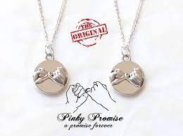 Personalized On Sale Pinky Promise Necklaces Best Friend Gift Etsy Promise Necklace Friend Necklaces Pinky Promise Gifts