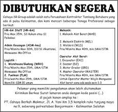 Portal informasi lowongan kerja karir terbaru hari ini batam 2020 pria, wanita lulusan temukan info lowongan pekerjaan menarik dan terbaru oktober 2020 di batam hanya di jobs.id. Lowongan Kerja Banjarmasin Post