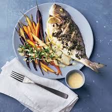 Doraden Und Bunte Mohren Aus Dem Ofen Rezept Dorade Rezept Lebensmittel Essen Einfache Gerichte