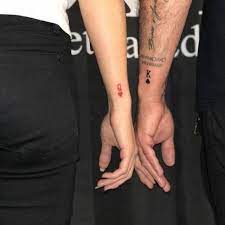 Maybe you would like to learn more about one of these? Tattoo Tagged With Q Small Matching Matching Tattoos For Couples Micro Card Ifttt Little Evankim Red Wrist Latin Script Minimalist Tiny Couple Experimental Letter Gambling Game Other K Love Inked App Com