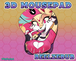 Beelzebub Queen B From Helluva Boss 3D Oppai Mousepad With Wrist Rest -  Etsy Australia
