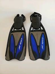 Scubapro Jet Sport Unisex Flippers Fins In Blue Size Small