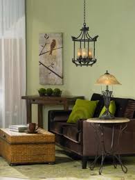 The Bird Motif Design Solidifies The Nature Inspired Aesthetic Lighting Decor By Lamp Pale Green Living Room Living Room Green Brown And Green Living Room