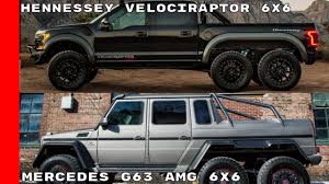 Hennessey Velociraptor 6x6 Vs Mercedes G63 Amg 6x6 Youtube