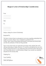 Sample Request Letter Template For Scholarship Pdf Word Doc