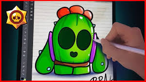 Hes a good cactus and a smiley boi :) #my art #robos art tag. Brawl Stars Drawing Spike In My Style Ipad Pro Youtube