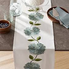Margo Embroidered Table Runner Handmade Table Runner Table Runners Linen Table Runner