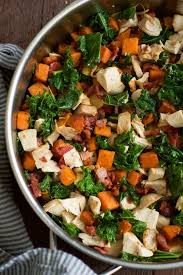 Sweet Potato Chicken Kale Skillet This Sweet Potato Chicken Kale Skillet Recipe Is A Delicious One Pan Meal T Chicken Kale Chicken Sweet Potato Paleo Recipes