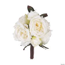 How to make a fake wedding bouquet. Ivory Peony Wedding Bouquet Oriental Trading