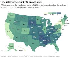 infographic income vs cost of living for all 50 states