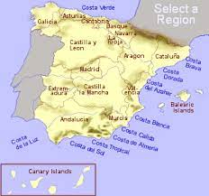 Administrative map of spain (without the canary islands). The Regions And Provinces Of Spain