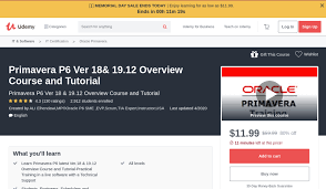 5 Best Primavera P6 Courses Classes And Tutorials Online