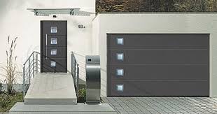 Main Entrance And Garage Door Combo Garage Doors Grey Garage Doors Modern Garage Doors