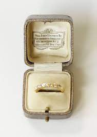 Antique Ring Box Vintage Jewelry Presentation Case Art Deco Engagement Antique Ring Box Antique Rings Vintage Ring Box