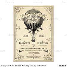 Vintage Hot Air Balloon Wedding Invitation Zazzle Ca Hot Air Balloon Wedding Wedding Balloons Vintage Travel Wedding Invitations