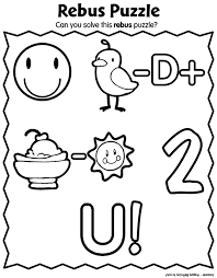 Alien Black And White Hat Riddle Rebus Puzzle On Crayola Com Rebus Puzzles Puzzles For Kids Coloring Pages