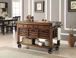 Check spelling or type a new query. 98184 Kaif Distressed Chestnut Finish Wood And Black Metal Accents Kitchen Island Cart